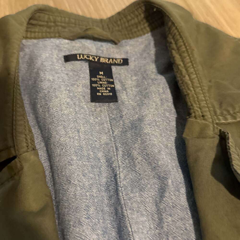 Lucky Brand Women's Size M Trench Style Coat Olive - Picture 2 of 3